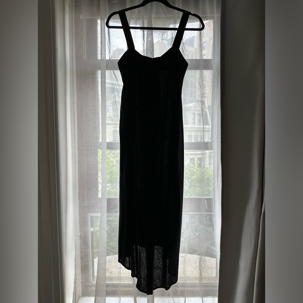 Vince Midi Asymmetric Drape Front Linen Blend Dre… - image 7